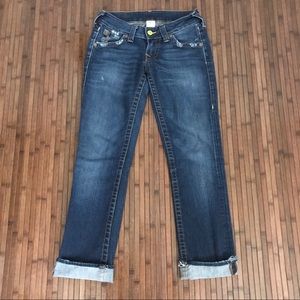True Religion Johnny Straight Leg Low Rise Jeans